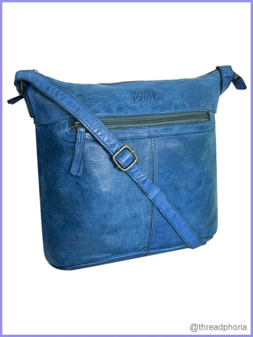 Genuine Leather Crossbody Bag Women Vintage Boho Satchel Purse Adjustable Strap